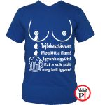 tejfakasztó póló fiam igyam kék