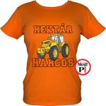 traktoros póló hektár harcos narancs