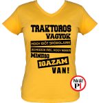 Traktoros póló igazam van női citrom