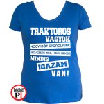 Traktoros póló igazam van női kék