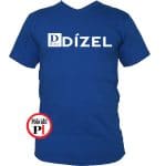 Vicces autós dízel póló férfi kék