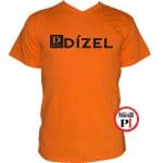 Vicces autós dízel póló férfi narancs
