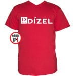 Vicces autós dízel póló férfi piros