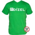 Vicces autós dízel póló férfi zöld