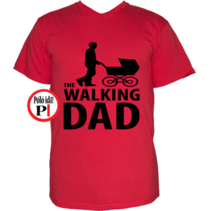 walking dad póló piros
