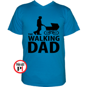 walking dad póló világos kék