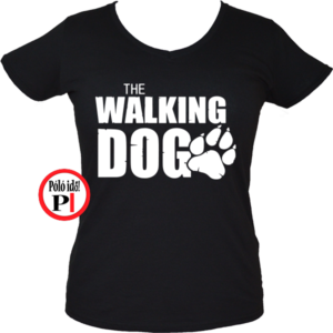 walking dog kutyás póló fekete