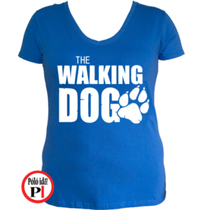 walking dog kutyás póló kék
