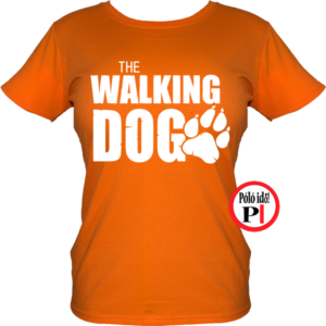 walking dog kutyás póló narancs