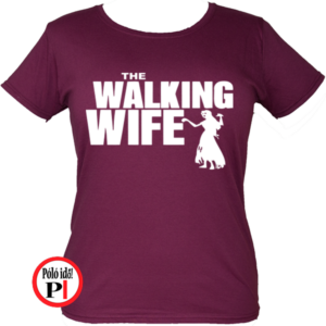 zombi feleség póló walking dead burgundi