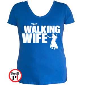 zombi feleség póló walking dead kék